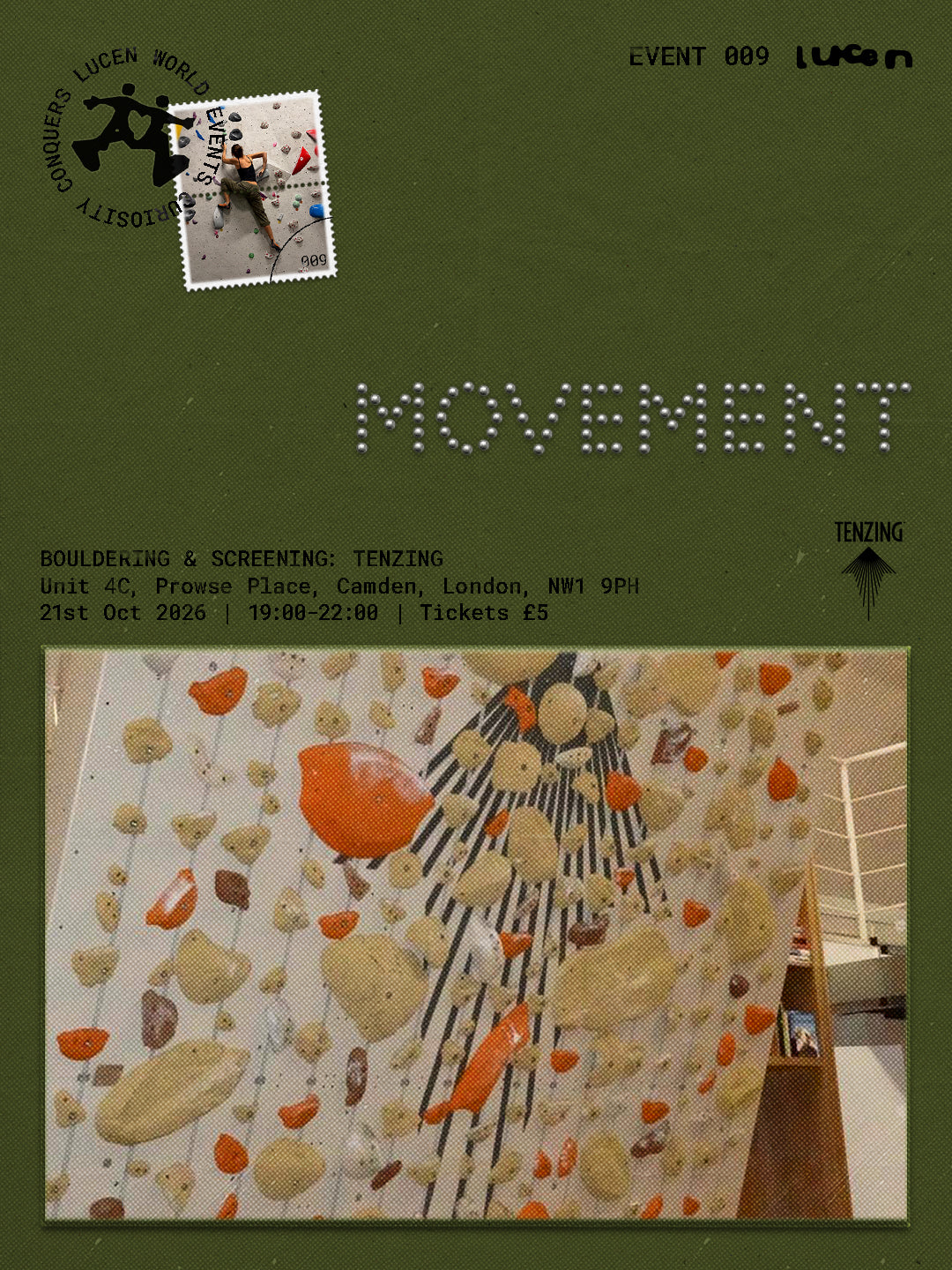 EVENT009 🧗 BOULDERING & SCREENING: TENZING 🍿